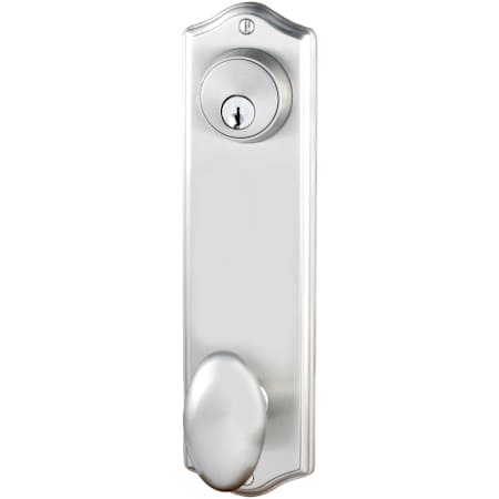 Emtek 9" Height Colonial Sideplate Classic Brass Dummy Keyed Set Polished Chrome