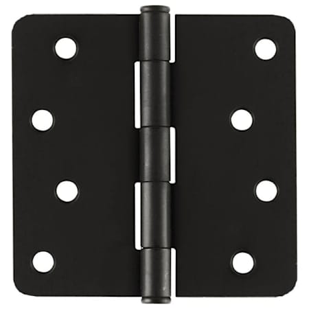 Emtek 4" x 4" Plain Bearing 1/4" Radius Corners Mortise Hinge - Pair Flat Black
