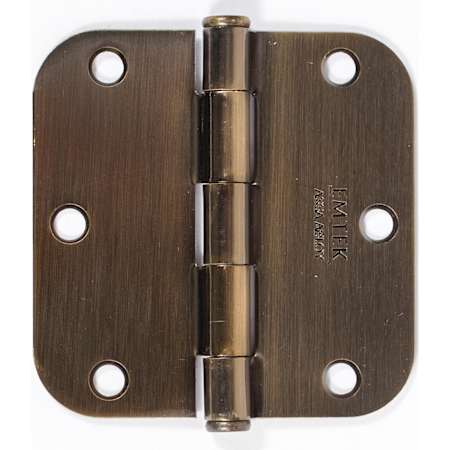 Emtek 3.5" x 3.5" Plain Bearing 5/8" Radius Corners Mortise Hinge - Pair of Hinges French Antique