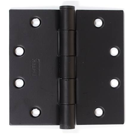 Emtek 4.5" x 4.5" Square Corner Plain Bearing Mortise Hinge - Pair Flat Black