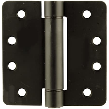 Emtek 4" x 4" Spring Mortise Hinge with 1/4" Radius Corners - Pair Flat Black