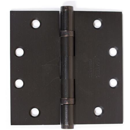 Emtek 4.5" x 4.5" Solid Brass Square Corner Ball Bearing Mortise Hinge - Pair Oil Rubbed Bronze