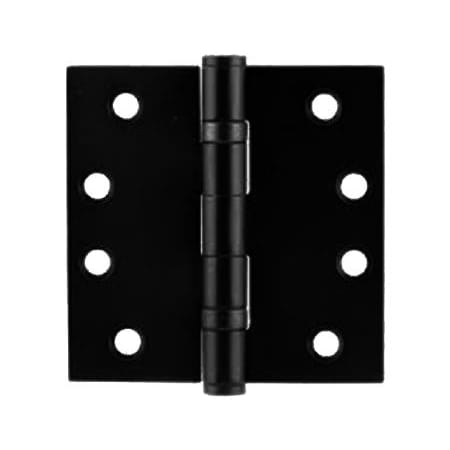 Emtek 5" x 5" Solid Brass Ball Bearing Square Corner Mortise Door Hinge - Pair Flat Black