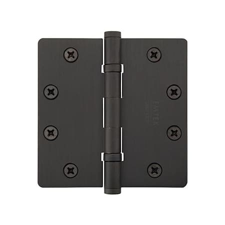 Emtek 4.5" x 4.5" Solid Brass Square Corner Ball Bearing Mortise Hinge - Pair Flat Black