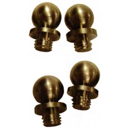 Emtek 1/2" Diameter Solid Brass Ball Tip Finial for 4" Emtek Heavy Duty Hinges French Antique