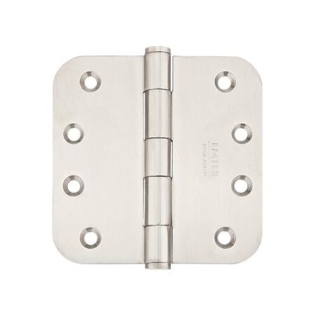 Emtek 4" x 4" Stainless Steel Residential 5/8" Radius Corner Plain Bearing Door Hinge - Pair Stainless Steel