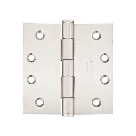 Emtek 4" x 4" Stainless Steel Heavy Duty Square Corner Plain Bearing Door Hinge - Pair Stainless Steel