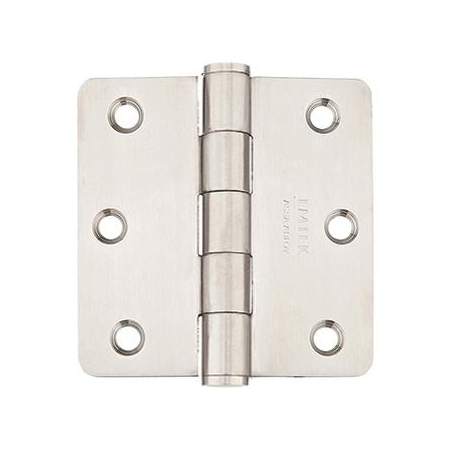 Emtek 3.5" x 3.5" Stainless Steel Heavy Duty 1/4" Radius Corner Plain Bearing Door Hinge - Pair Stainless Steel
