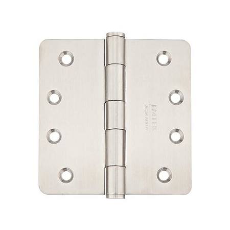 Emtek 4" x 4" Stainless Steel Heavy Duty 1/4" Radius Corner Plain Bearing Door Hinge - Pair Stainless Steel