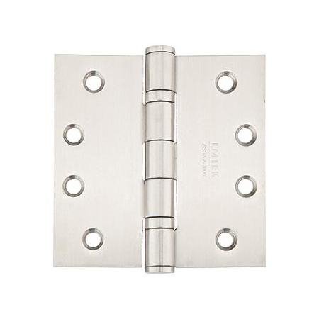 Emtek 4" x 4" Stainless Steel Heavy Duty Square Corner Ball Bearing Door Hinge - Pair Stainless Steel