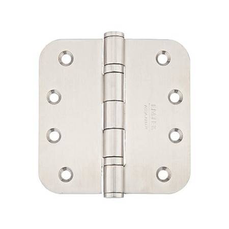 Emtek 4" x 4" Stainless Steel Heavy Duty 5/8" Radius Corner Ball Bearing Door Hinge - Pair Stainless Steel