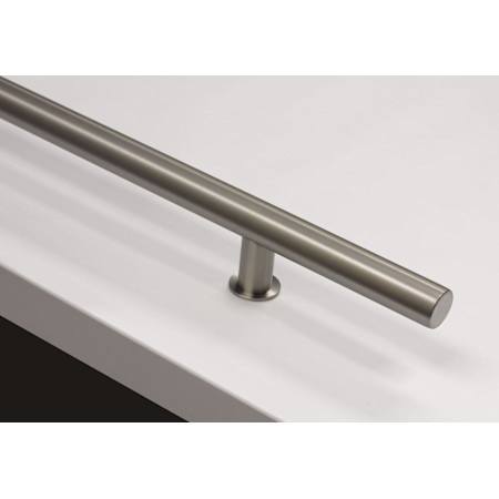Emtek Round 72 Inch Center to Center Door Pull Set from the Stainless Steel Collection - Back to Back Mounting
 Brushed Stainless Steel