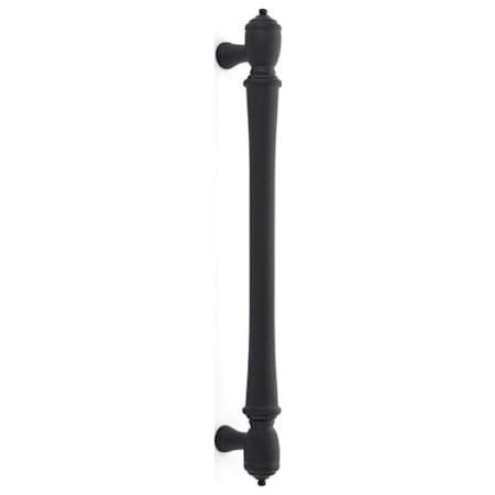 Emtek Spindle 12 Inch Center to Center Appliance Pull Set from the Traditional Collection - Back to Back Mounting Flat Black