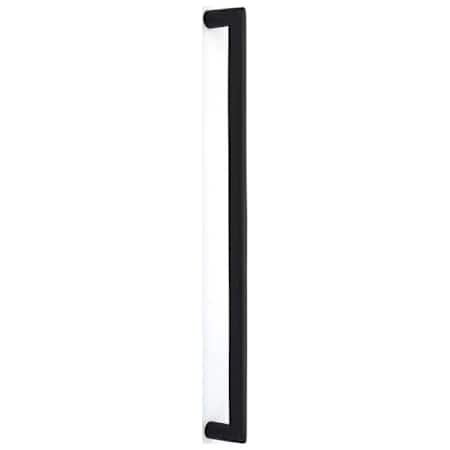 Emtek Rail 18 Inch Center to Center Appliance Pull Set from the Sandcast Bronze Collection - Back to Back Mounting Flat Black Bronze