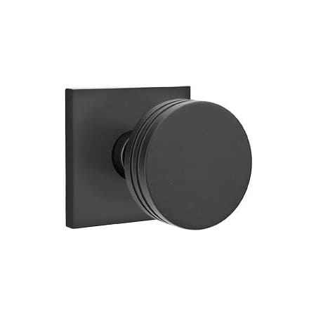 Emtek Bern Brass Modern Passage Door Knobset with the Concealed Screws Flat Black