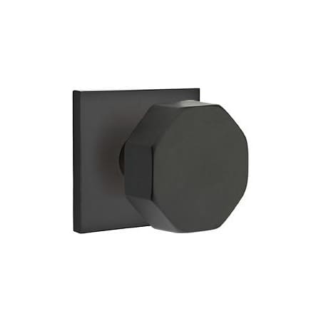 Emtek Octagon Knob Brass Modern Passage Door Knobset with the Concealed Screws Flat Black