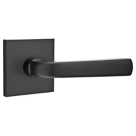 Emtek Sion Passage Door Leverset from the Modern Brass Collection with the Concealed Screws Flat Black