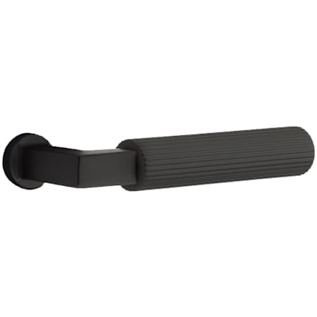Emtek Straight Knurled Passage Door Lever Set with Concealed Screws from the SELECT Brass Collection Flat Black