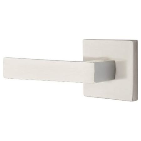 Emtek Dumont Passage Door Lever Set with Square Rose and Concealed Screws from the Brass Modern Collection Satin Nickel