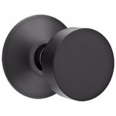 Emtek Round Privacy Door Knob Set with Modern Rose and Concealed Screws from the Brass Modern Collection Flat Black