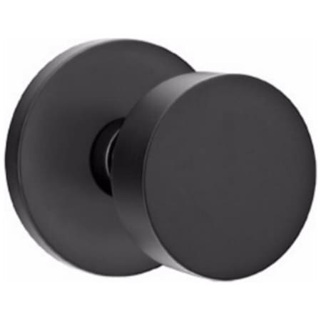 Emtek Round Privacy Door Knob Set with Disk Rose and Concealed Screws from the Brass Modern Collection Flat Black