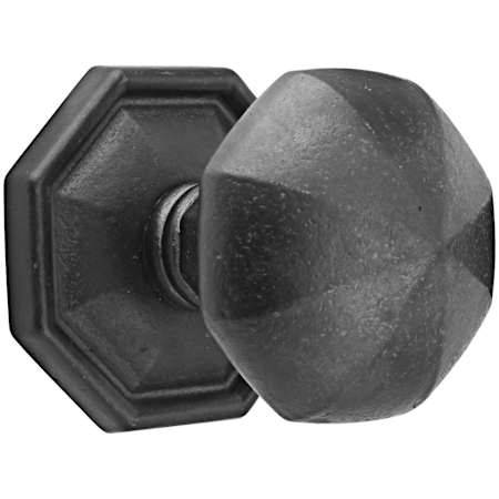 Emtek Octagon Knob Tuscany Bronze Privacy Door Knobset with the Concealed Screws Flat Black