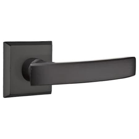 Emtek Yuma Rustic Modern Bronze Privacy Door Lever Set with Concealed Screws Flat Black