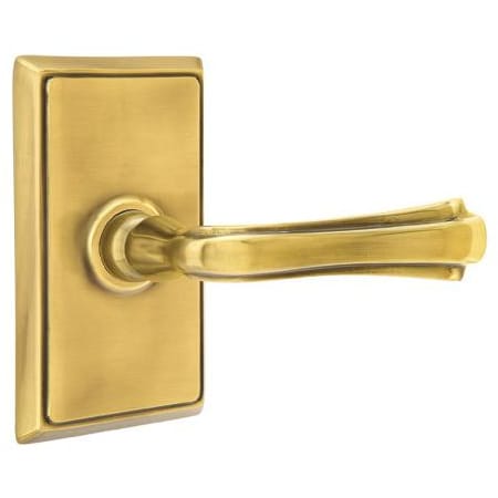 Emtek Wembley Brass Modern Passage Door Leverset with the Concealed Screws French Antique