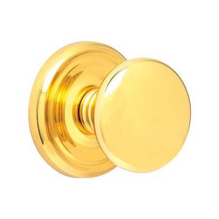 Emtek Providence Classic Brass Privacy Door Knobset with the Concealed Screws Polished Brass