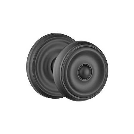 Emtek Waverly Classic Brass Privacy Door Knobset with the Concealed Screws Flat Black