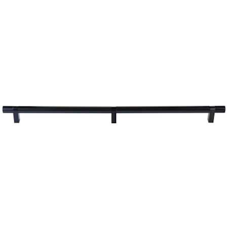 Emtek Concealed Mounting Smooth 24 Inch Oil Rubbed Bronze Center to Center Bar Appliance Pull with Rectangular Bar Stem and Choice of Stem Finish from the SELECT Collection Oil Rubbed Bronze / Flat Black Stem