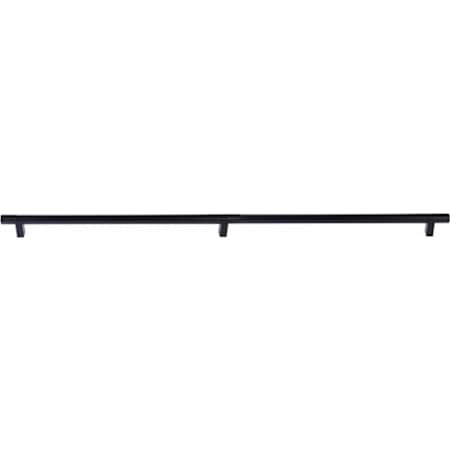 Emtek Concealed Mounting Smooth 36 Inch Center to Center Bar Appliance Pull with Rectangular Bar Stem from the SELECT Collection Flat Black / Flat Black Stem