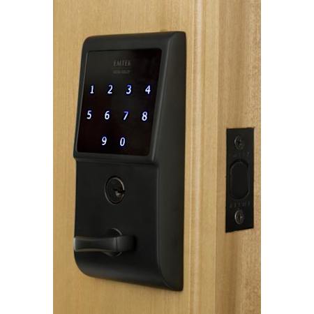 Emtek EMTouch Electronic Keypad Deadbolt from the Brass Modern Collection Flat Black