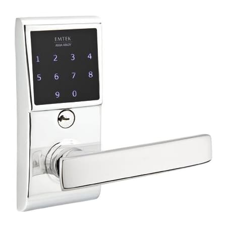 Emtek EMTouch Electronic Keypad Leverset from the Brass Modern Collection Polished Chrome