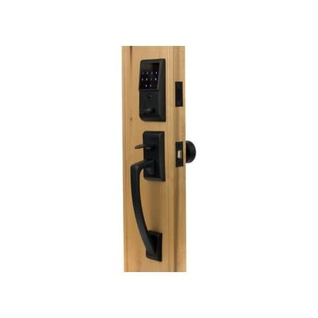 Emtek EMTouch Electronic Keypad Dummy Handle Set from the Brass Modern Collection Flat Black