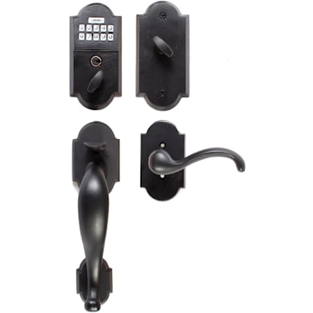 Emtek Rustic Modern Electronic Keypad Handleset Flat Black