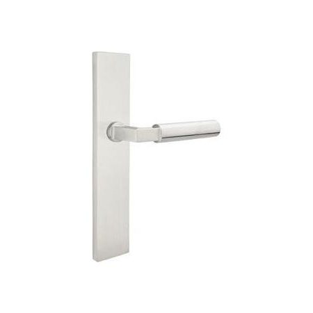 Emtek Stainless Steel Door Configuration 1 Passage Multi Point Trim Lever Set with American Cylinder Below Handle Stainless Steel