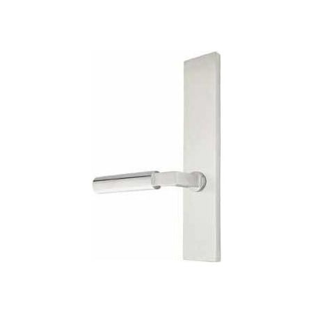 Emtek Stainless Steel Door Configuration 2 Inactive Multi Point Trim Lever Set with American Cylinder Above Handle Stainless Steel