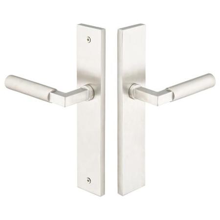 Emtek Stainless Steel Door Configuration 5 Passage Multi Point Trim Lever Set with European Cylinder Below Handle Stainless Steel