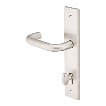 Emtek Stainless Steel Door Configuration 5 Thumbturn Multi Point Trim Lever Set with European Cylinder Below Handle Stainless Steel