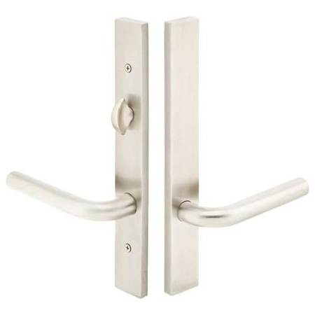 Emtek Stainless Steel Door Configuration 8 Thumbturn Multi Point Narrow Trim Lever Set with American Cylinder Below Handle Stainless Steel