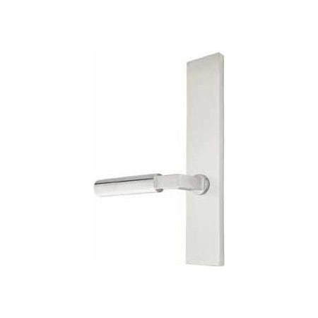 Emtek Stainless Steel Door Configuration 8 Half Inactive Half Passage Multi Point Trim Lever Set with American Cylinder Below Handle Stainless Steel