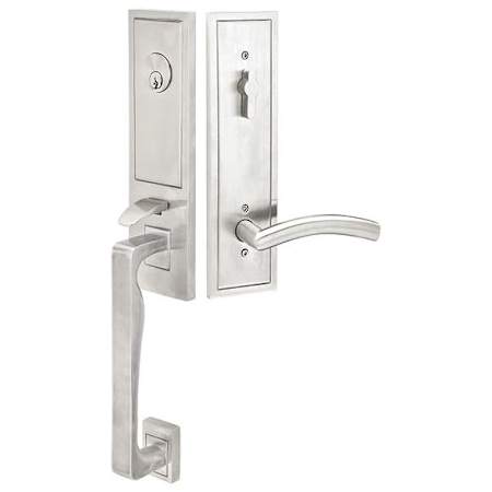 Emtek Zeus Dummy Stainless Steel Handleset Brushed Stainless Steel