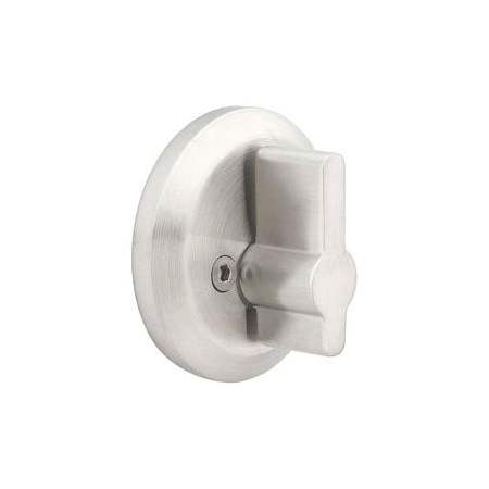 Emtek Round One Sided Brushed Stainless Steel Deadbolt from the Stainless Steel Collection Brushed Stainless Steel