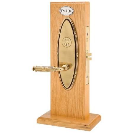 Emtek Ribbon and Reed Style UL Mortise Dummy Entry Set from the Designer Brass Collection French Antique