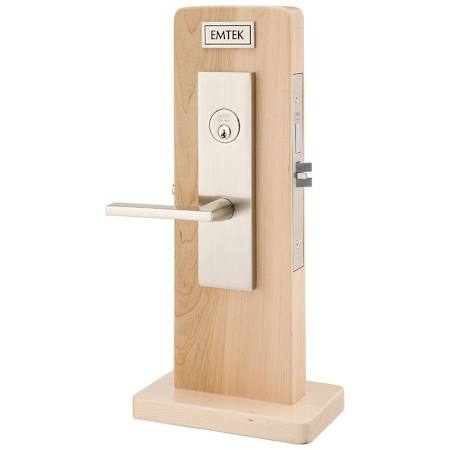 Emtek Mormont Single Cylinder UL Mortise Entry Set from the Brass Modern Collection Satin Nickel