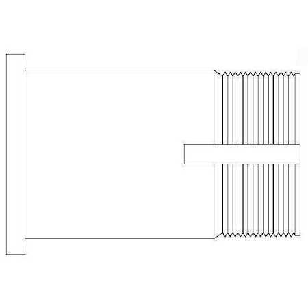 Emtek 1 3/4 Inch Length Threaded UL Mortise Cylinder Only Lifetime Polished Brass