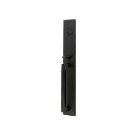 Emtek Round Knob Dummy Hercules Smooth Full Length Tubular Handleset Flat Black