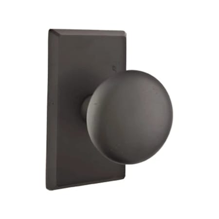 Emtek Winchester Reversible Non-Turning Two-Sided Dummy Door Knob Set from the Sandcast Bronze Collection Flat Black Bronze