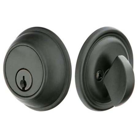 Emtek Tuscany Bronze Single Cylinder Keyed Entry Deadbolt Flat Black Bronze